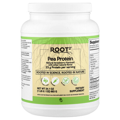 Vitacost Root2 Pea Protein Natural Strawberry 1 lb 81 oz 683 g