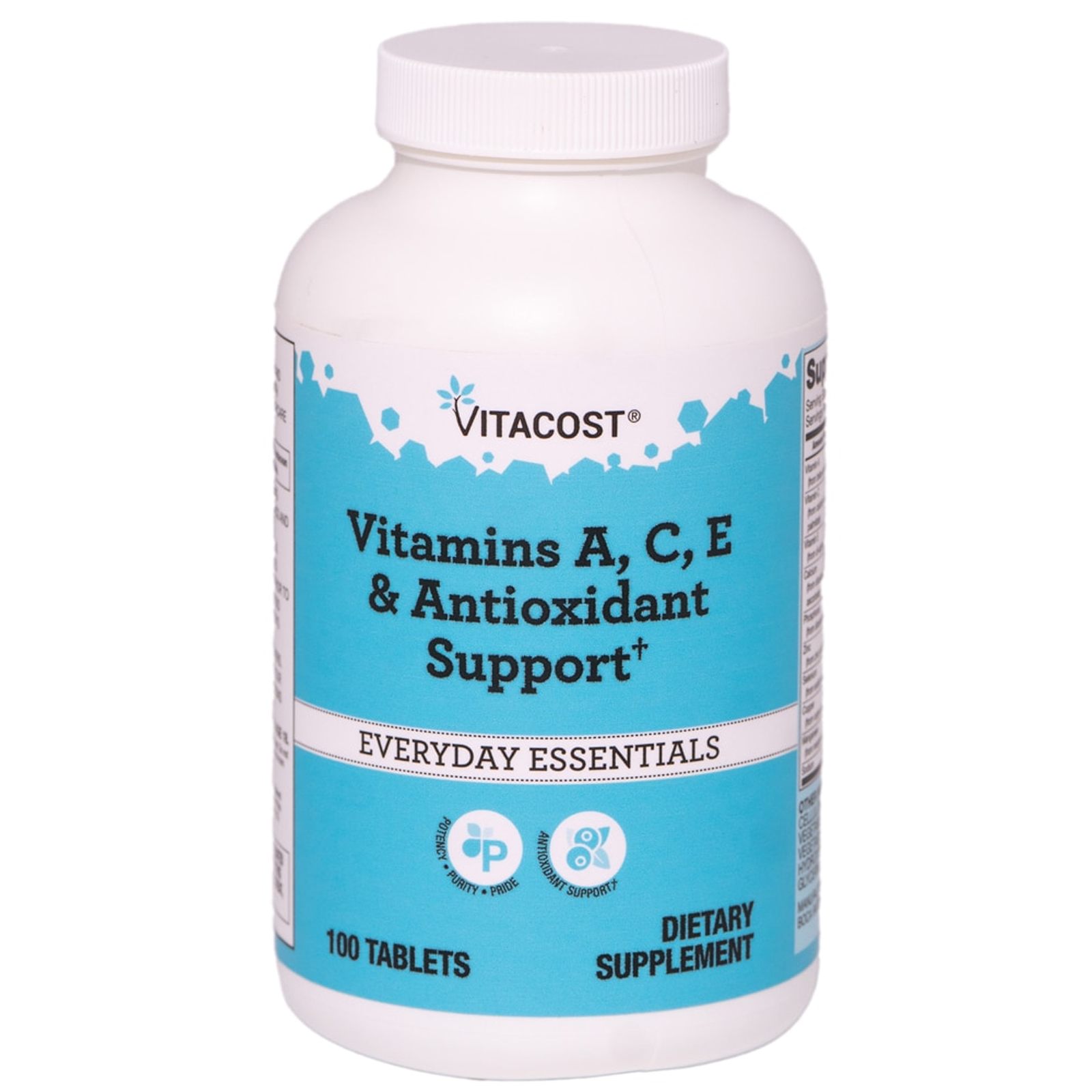 Vitacost (비타코스트), 비타민A, C, E 및 항산화 강화, 정제 100정 (판매가 중단된 상품)