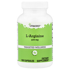 L-Arginine, 500 mg, 100 Capsules
