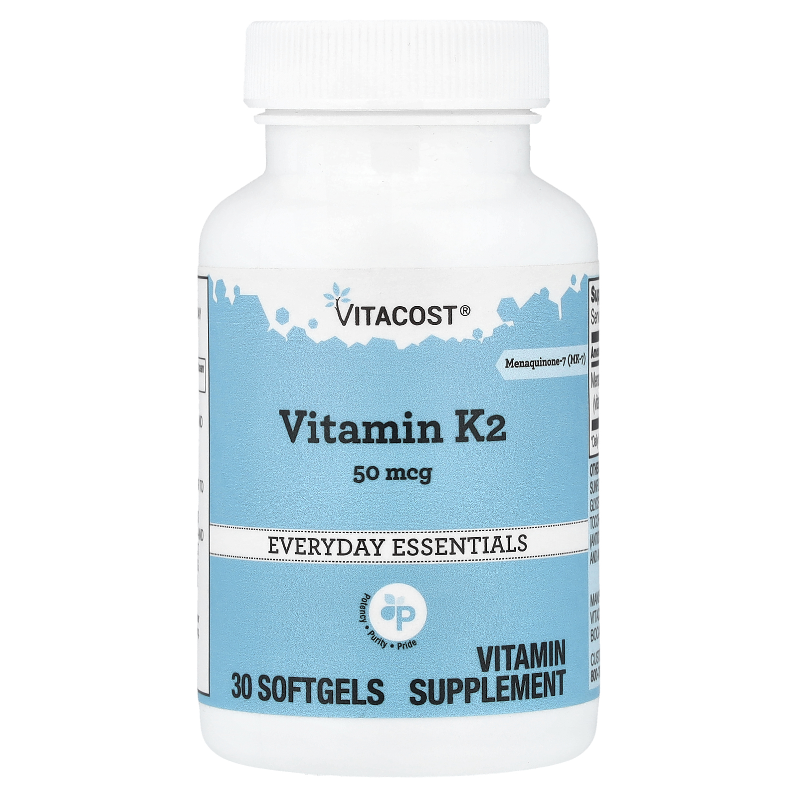 Vitacost (비타코스트), Vitamin K2, 50 mcg, 30 Softgels