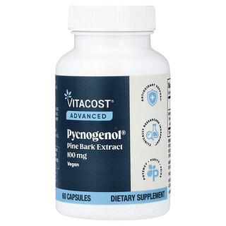 Vitacost (비타코스트), 고급, 피크노제놀® 소나무 껍질 추출물, 100mg, 캡슐 60정