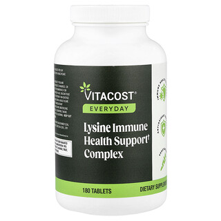Vitacost, Everyday, комплекс с лизином для поддержки иммунитета, 180 таблеток