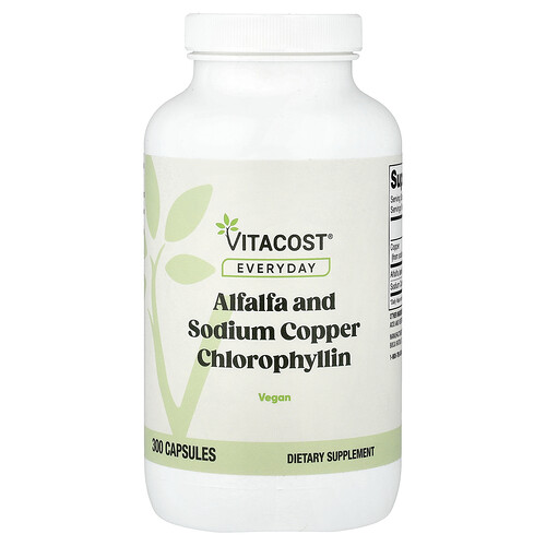 Vitacost, Everyday, Alfalfa and Sodium Copper Chlorophyllin, 300 Capsules