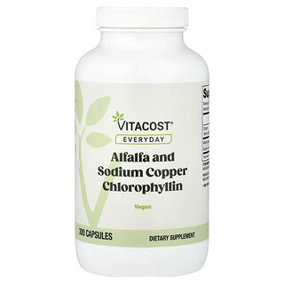 Vitacost, Everyday, Alfalfa and Sodium Copper Chlorophyllin, 300 Capsules
