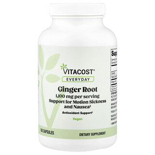 Vitacost, Everyday, Raíz de jengibre, 180 cápsulas (550 mg por cápsula)