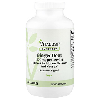 Vitacost（ビタコスト）, エブリデイ、ジンジャールート、360粒、（1粒あたり550mg）