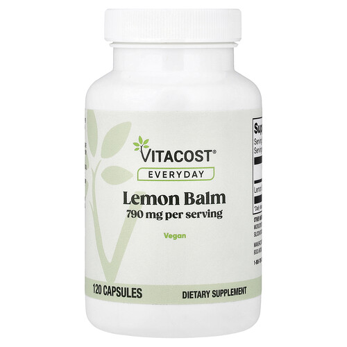 Vitacost, Everyday, Lemon Balm, 120 Capsules (395 mg per Capsule)