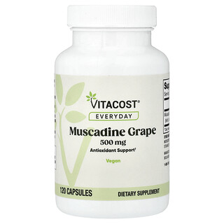 Vitacost, Everyday, Muscadine Grape, 500 mg, 120 Capsules