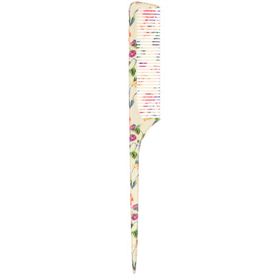 The Vintage Cosmetic Co. Tail Comb, Fabulously Floral, 1 Count