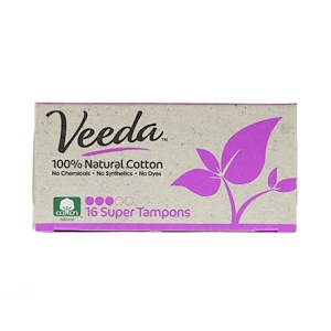 Отзывы о Veeda, 100% Natural Cotton Tampon, Super, 16 Tampons