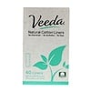 Veeda, Natural Cotton Liners, Unscented, 40 Liners