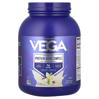 Vega, Протеин на растителна основа, кремообразна ванилия, 1,8 кг