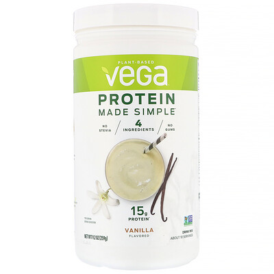 Vega Protein Made Simple, протеин, ваниль, 259 г (9,2 унции)