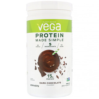 Vega, Protein Made Simple, proteína, chocolate negro, 271 g (9,6 oz.)