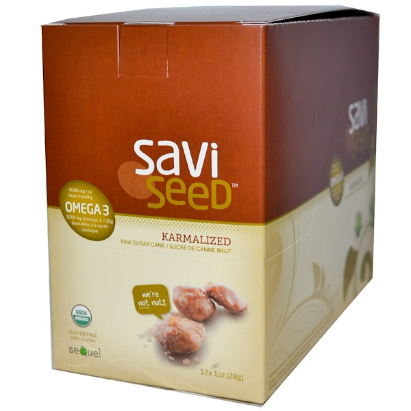 Vega, Savi Seed, Sacha Inchi Seeds, Karmalized, 12 Pouches, 1 oz (28 g) Each, (Discontinued Item) 