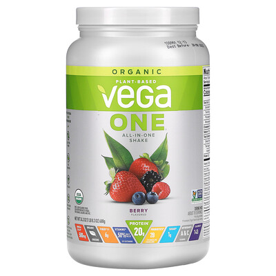 Купить Vega One, универсальный коктейль, с ягодным вкусом, 688 г (24, 3 унции)