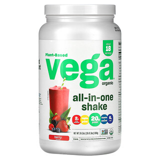 Vega, One, универсальный коктейль, с ягодным вкусом, 688 г (24,3 унции)