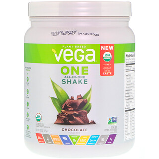 Vega, One, All-in-One-Shake, Schokolade, 375 g