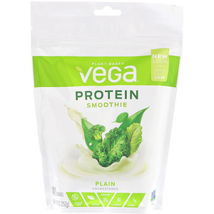 Отзывы о Вега, Protein Smoothie, Plain Unsweetened, 8.9 oz (252 g)