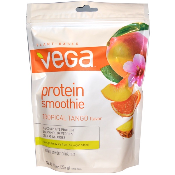 Vega, Protein Smoothie, Instant Powder Drink Mix, Tropical Tango Flavor, 9.0 oz (256 g) iHerb