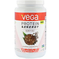 Protein & Energy with 3g MCT Oil, Classic Chocolate, 29.8 oz (844 g) - изображение