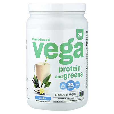 Vega PlantBased Protein and Greens Vanilla 1 lb 57 oz 614 g