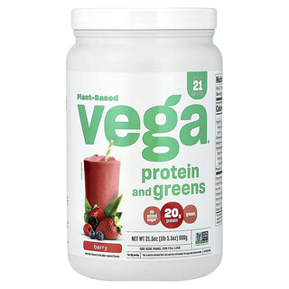 Vega, Растителен протеин и зеленчуци, горски плодове, 1 фунт 5,5 унции (609 г)