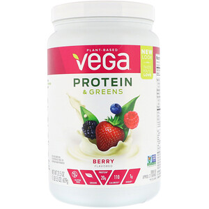 Отзывы о Вега, Protein & Greens, Berry Flavored, 1.34 lbs (609 g)