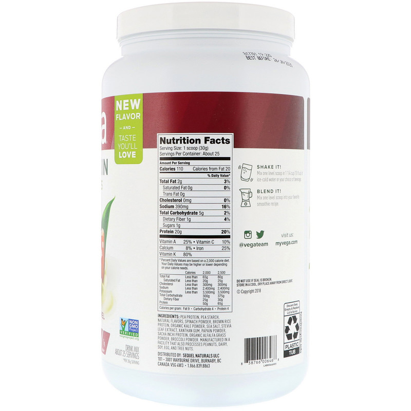 Vega, Protein & Greens, Salted Caramel, 1.65 lbs (750 g) iHerb