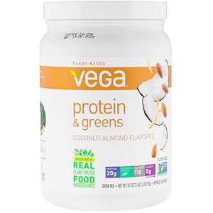Отзывы о Вега, Protein & Greens, Coconut Almond Flavored, 18.3 oz (518 g)