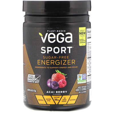 Vega Sport, Sugar-Free Energizer, Acai Berry, 4.0 oz (112 g)