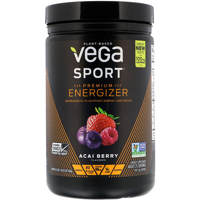 Vega Sport, Premium Energizer, Acai Berry, 16.2 oz (460 g)