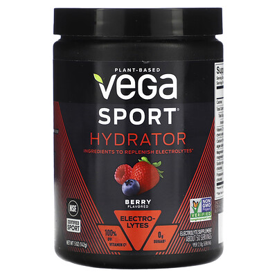 

Vega, Sport, Plant-Based Hydrator, Berry, 5 oz (142 g)