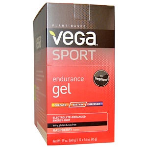 Отзывы о Вега, Sport, Endurance Gel, Raspberry Flavor, 12 Packets, 1.6 oz (45 g) Each