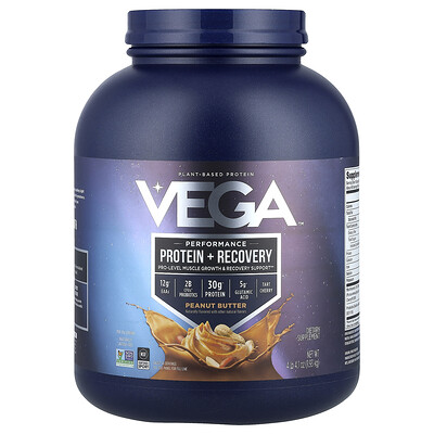 Photos - Vitamins & Minerals Performance Vega, Plant-Based Protein, Protein + Recovery, Peanut Butter, 4 lb 4.1 oz VEG-00819 (1.93 kg)
