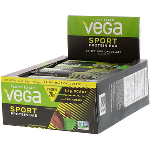 Отзывы о Вега, Sport, Protein Bar, Crispy Mint Chocolate, 12 Bars, 2.5 oz (70 g) Each