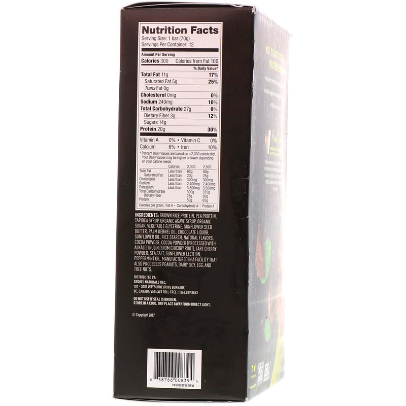 Vega, Sport, Protein Bar, Crispy Mint Chocolate, 12 Bars, 2.5 oz (70 g