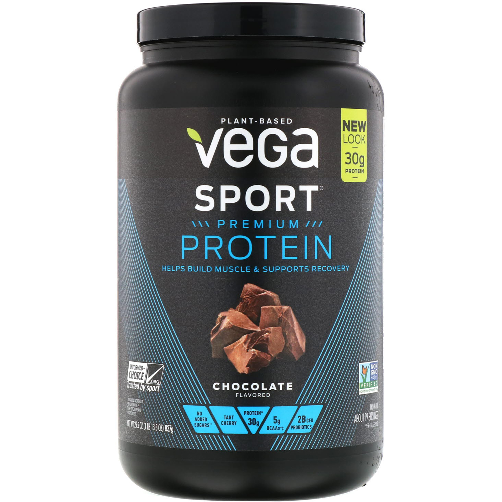 Vega, スポーツプレミアムプロテイン、チョコレート、 29.5 oz (837 g)