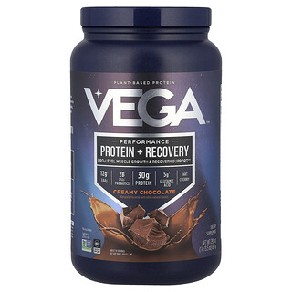 Vega, Proteína à Base de Plantas, Proteína para Desempenho + Recuperação, Chocolate Cremoso, 837 g (1 lb 13,5 oz)