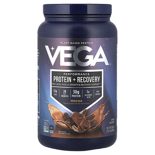 Vega, Växtbaserat protein, Performance Protein + återhämtning, mocka, 1 lb 13 oz (812 g)