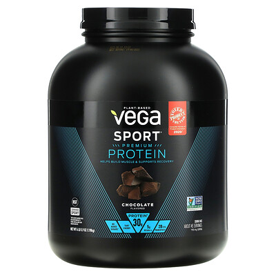 Vega Sport Protein, протеин, шоколад, 1,8 кг (4 фунта [5,9 унции])