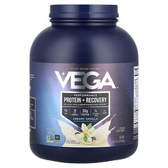 Рослинний протеїн, Performance Protein + Recovery, кремова ваніль, 1,86 кг (4 фунти 1,8 унції)