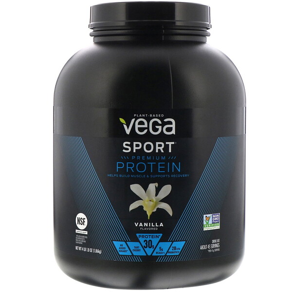 Vega, 바닐라 맛, 4 lb 1.1 oz (1.85 kg)