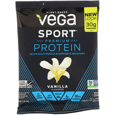 Купить Vega Sport, протеин, ванильный вкус, 41 г (1, 5 унции)