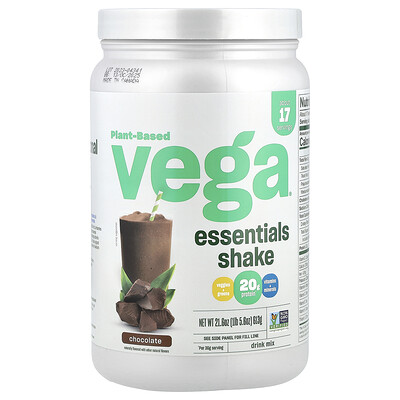Vega  Plant-Based Essentials Shake  Chocolate  1 lb 5.6 oz (613 g)