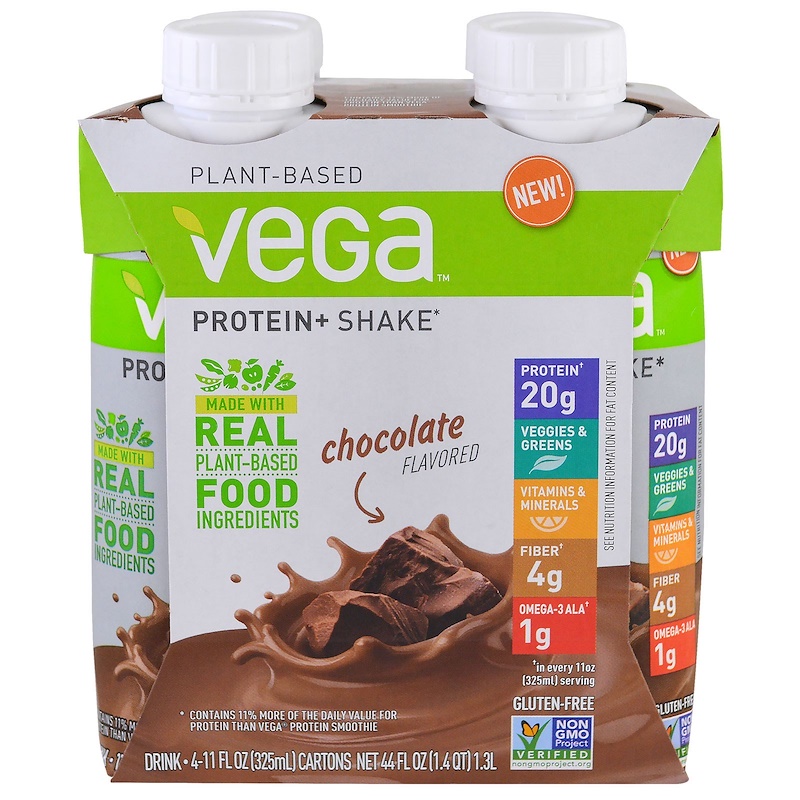 Vega Protein Shake Chocolate 4 Pack 11 Fl Oz 325 Ml Each Iherb