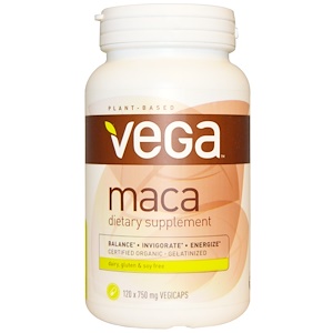 Vega, Мака, 750 мг, 120 растительных капсул
