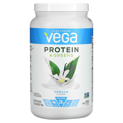 Купить Vega белок и зелень, ваниль, 760 г (26, 8 унции)