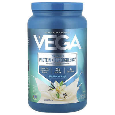 Photos - Vitamins & Minerals LB Vega, Premium, Protein + Supergreens™, Creamy Vanilla, 1 10.8 oz VEG-06651 (760 g)