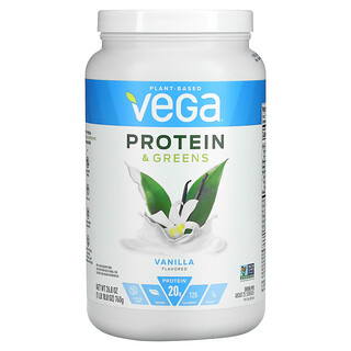 Vega, Proteína e Vegetais, Sabor Baunilha, 760 g